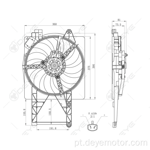 BA nova chegada do motor do ventilador de resfriamento do radiador elétrico